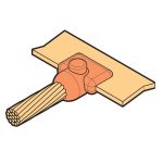 بحرة - موصل "T" للقالب - 95 مم - كيبل الى شريط تأريض 25x6 مم