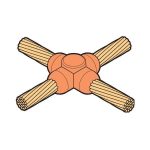 بحرة - موصل "متقاطع" للقالب - 185-185 مم - كيبل الى كيبل