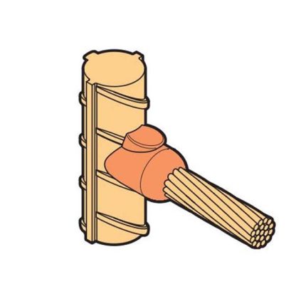 بحرة - موصل للقالب - 95 مم - كيبل الى شريط تأريض 10-40 مم