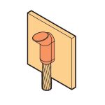 بحرة - موصل للقالب - كيبل 70 مم إلى ماسورة و سطح صلب