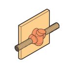 بحرة - موصل للقالب - كيبل 120 مم إلى ماسورة و سطح صلب