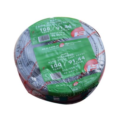 بحرة - سلك كهربائي نحاس - المواصفات البريطانية - NYA - مقاس 25 مم - أسود - 450/750 فولت - 91.44 متر