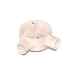 بحرة - صندوق تجميع أسلاك - مقاس 25 مم - 2 خط - شكل زاوية - أبيض