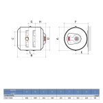 ⁦سخان مياه كهربائي 100 لتر أفقي الخزف السعودي - سيروزا⁩ - الصورة ⁦4⁩