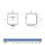 ⁦سخان مياه كهربائي 100 لتر عمودي الخزف السعودي - سيروزا⁩ - الصورة ⁦3⁩