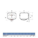 ⁦سخان مياه كهربائي 30 لتر عمودي عريض الخزف السعودي - سيروزا⁩ - الصورة ⁦3⁩