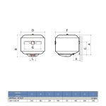 ⁦سخان مياه كهربائي عريض   30 لتر  عمودي⁩ - الصورة ⁦2⁩