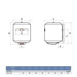 ⁦سخان مياه كهربائي 80 لتر عمودي الخزف السعودي - سيروزا⁩ - الصورة ⁦4⁩