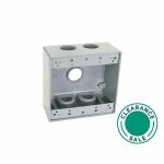 تصفية المنتجات الأخرى -صندوق، مقاوم للطقس، 2 عصابة، 5 فتحات، 3/4 بوصة خروج قاضي