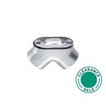 تصفيةكروس هايندس - كوع سحب، 90D، 1-1/2 بوصة، من الصلب إلى الصلب (من أنثى إلى أنثى)، حديد قابل للطرق