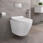 ⁦كرسي حمام معلق دائري PP23 تكنو مقاس 49*36*34⁩ - الصورة ⁦2⁩