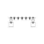 بحرة - قضيب تأريض رئيسي ELV - مقاس 102x6x305 مم - مع قاعدة و عازل