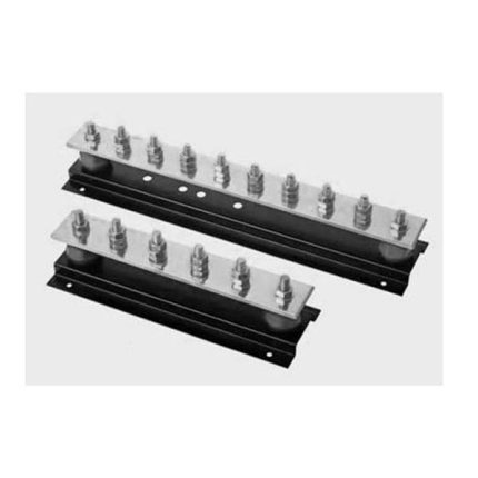 بحرة للتأريض - قضيب أرضي نحاسي مطلي بالقصدير - 16 خط - بسبار 102x6x1220 مم