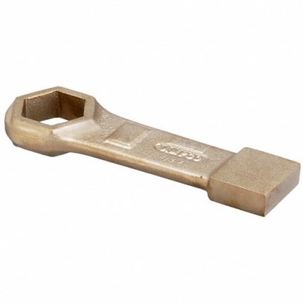 مفتاح طرق من الألومنيوم, برونز, تشطيب طبيعي, مقاس الرأس 1 1/4 بوصة, الطول الإجمالي 6 بوصة, 0 درجة