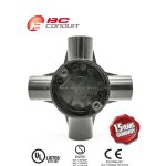 بحرة - علبة بلاستيك بأربع مداخل شكل (+) - 20مم