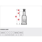 ⁦رافعة هيدروليكية اسطوانيه، 5 طن، 4.5 كجم، صنع في اسبانيا⁩ - الصورة ⁦2⁩