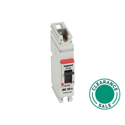 تصفية ليجراند - قاطع رئيسي، DRX 125، مغناطيسي حراري، 1P، 15A، 25 kA/240V