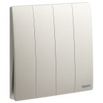 ليجراند - مفتاح رباعي ماليا - خطين - 16 أمبير - 250 فولت - لون بيج