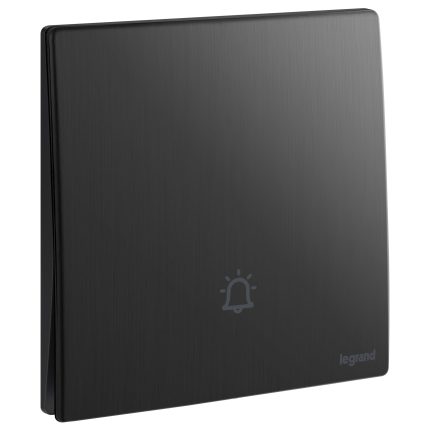 ليجراند - مفتاح جرس - 10 أمبير - 250 فولت - مع علامة جرس - لون أسود