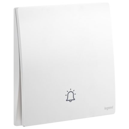 ليجراند - مفتاح جرس - 10 أمبير - 250 فولت - مع علامة جرس - لون أبيض