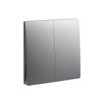 ليجراند - زر الضغط Mallia Senses، مجوز، 10A، 250V، Dark Silver