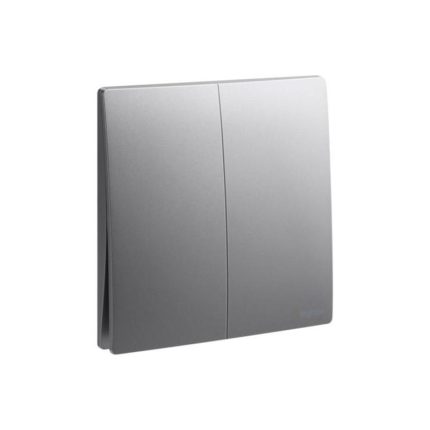 ليجراند - زر الضغط Mallia Senses، مجوز، 10A، 250V، Dark Silver