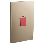 ليجراند - مفتاح مكيف ماليا - 45 أمبير - 250 فولت - مع لمبة بيان - لون برونزي غامق