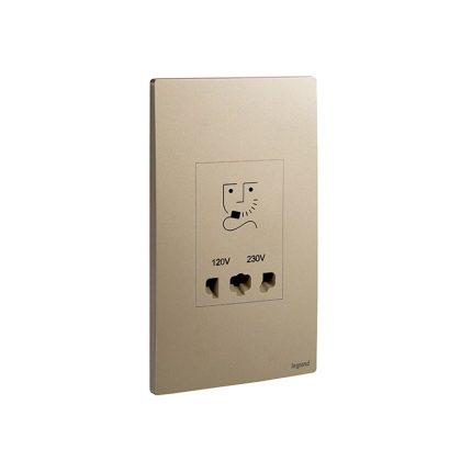 ليجراند - مخرج مقبس حلاقة Mallia Senses، مجوز، 120/240V، Dark Bronze