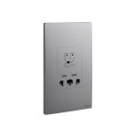 ليجراند - مخرج مقبس حلاقة Mallia Senses، مجوز، 120/240V، Dark Silver