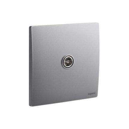 ليجراند - مقبس TV Terminal Outlet Mallia Senses، Female، مفرد، Dark Silver