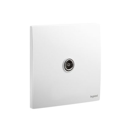 ليجراند - مأخذ تيار ذكري TV Socket Outlet Mallia Senses، مفرد، Matt White