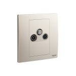 ليجراند - مقبس TV-R-SAT Mallia Senses، مفرد، Champagne