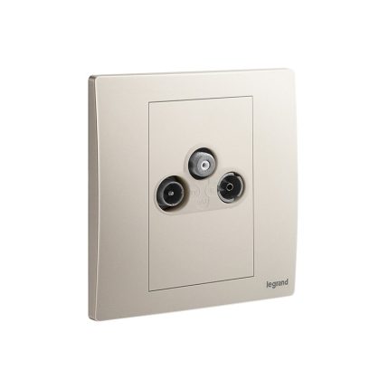 ليجراند - مقبس TV-R-SAT Mallia Senses، مفرد، Champagne