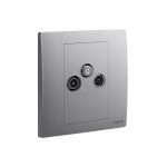 ليجراند - مقبس TV-R-SAT Mallia Senses، مفرد، Dark Silver