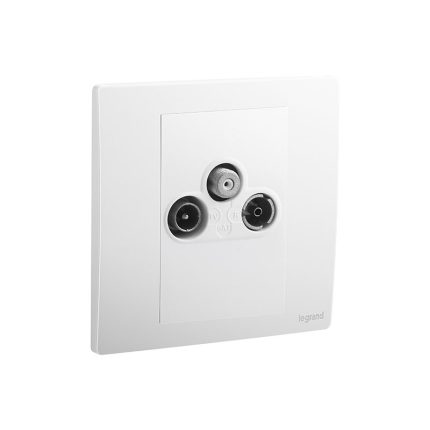 ليجراند - مقبس TV-R-SAT Mallia Senses، مفرد، Matt White