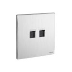 ليجراند - مقبس RJ45 مزدوج، Cat. 5E UTP، Brushed Aluminium