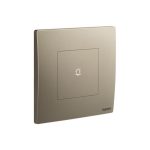 ليجراند - زر جرس لمسة Mallia Senses، مفرد، 6A، 240V، 200W، Dark Bronze