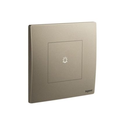 ليجراند - زر جرس لمسة Mallia Senses، مفرد، 6A، 240V، 200W، Dark Bronze