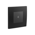 ليجراند - زر جرس لمسة Mallia Senses، مفرد، 6A، 240V، 200W، Matt Black