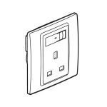 ليجراند - مقبس فردي Mallia Senses، BS، مزود بالطاقة، 13A 240V، مفرد، Matt Black