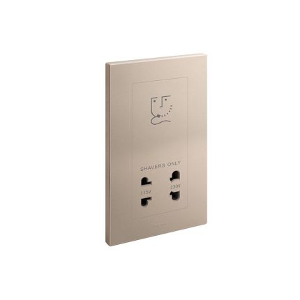 ليجراند - مخرج مقبس حلاقة Galion، مجوز، 2 مخرج، 110V و230V، Rose Gold
