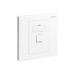 ليجراند - وحدة الاتصال المؤمنة Galion، مفرد، مفتاح، 13A، 250V، مع منفذ سلك، Matt Black