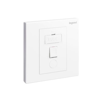 ليجراند - وحدة الاتصال المؤمنة Galion، مفرد، مفتاح، 13A، 250V، مع منفذ سلك، Matt Black