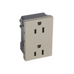 ليجراند - مقبس Arteor، أمريكي، 15A 127V، 2x2P+E، 3 موديول، Champagne
