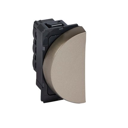 ليجراند - مفتاح Arteor، خط 2، 10AX 250V~، 1 موديول يسار، Round Version، Champagne