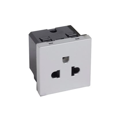 ليجراند - مقبس Arteor، أوروبي/أمريكي، 15A 127V/16A 250V، 2P+E، مع Shutter، 2 موديول، Soft Aluminium