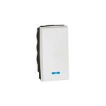 ليجراند - مفتاح ضغط أرتيور ثنائي القطب - مربع - 1 موديول - أبيض