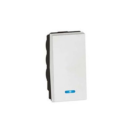 ليجراند - مفتاح ضغط أرتيور ثنائي القطب - مربع - 1 موديول - أبيض