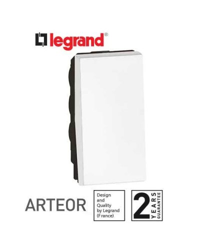 ليجراند - مفتاح أرتيور بإتجاه واحد - 20 أمبير - 250 فولت - 1 موديول - أبيض