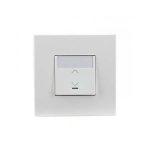 ليجراند - مفتاح أرتيور ثنائي القطب - مع مؤشر + حامل ملصقات - 10 أمبير - مربع - 2 موديول - أبيض